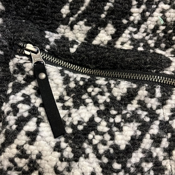 PRANA Women’s "Sakari" Jacket Oversized Wool Blend Knit Textured Black & White S - Picture 7 of 11